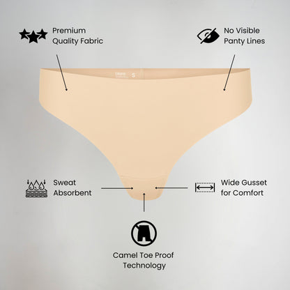 Invisible Camel Toe Thong Mid Rise