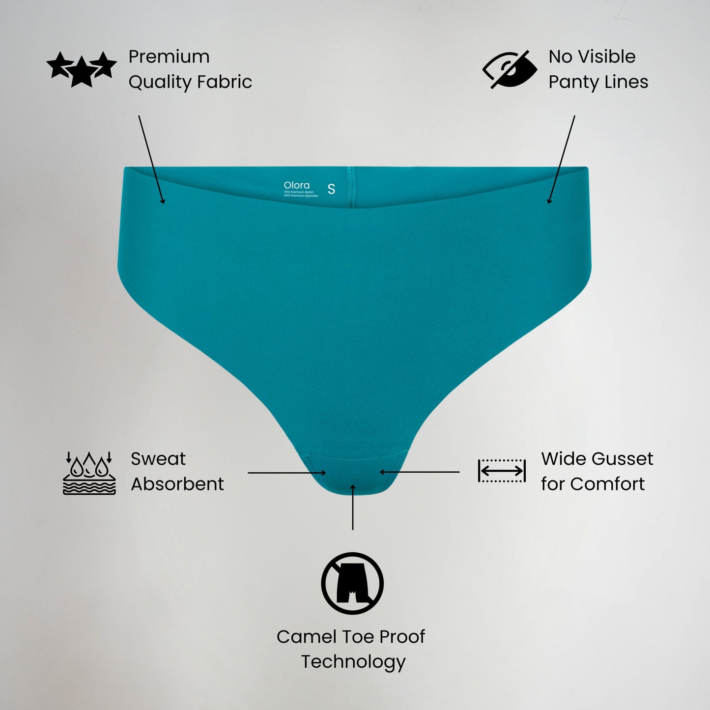 Invisible Camel Toe Thong High Rise